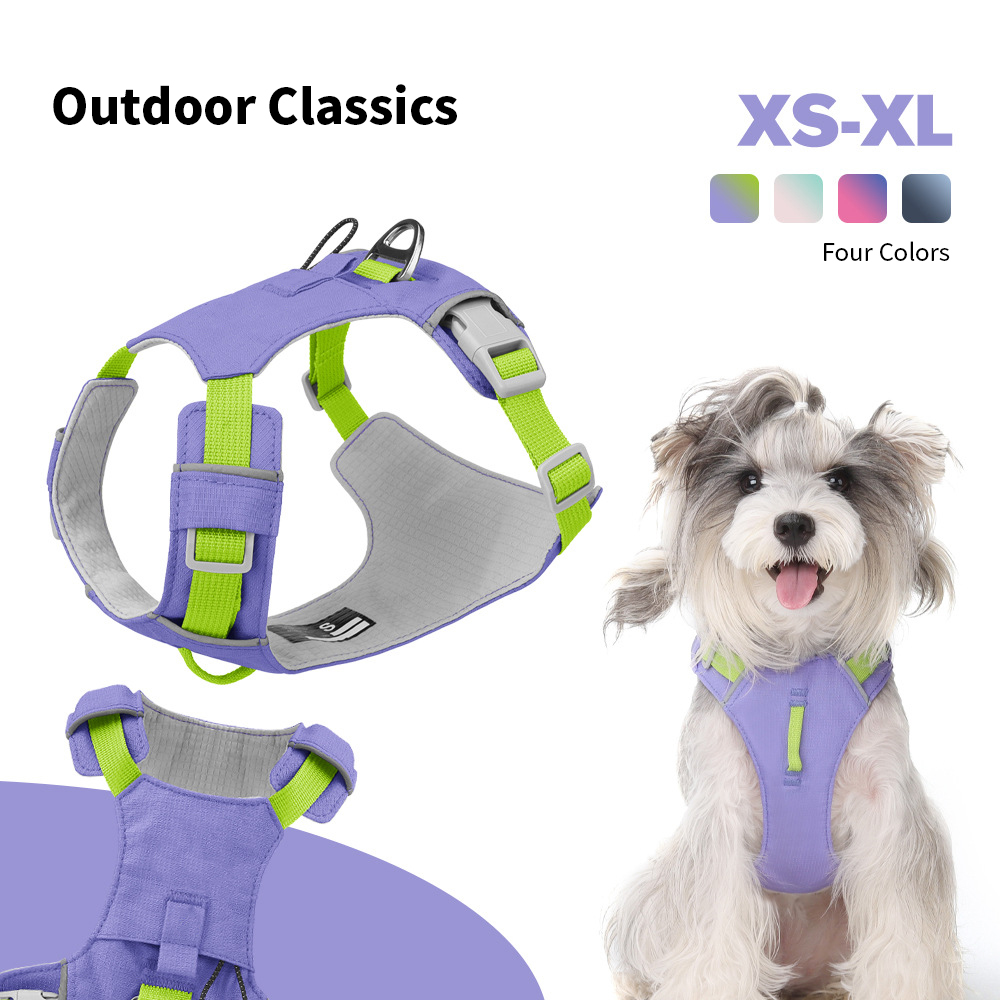 High Quality Luxury Waterproof No Pull Reflective Soft Mesh Dog Harness (1)