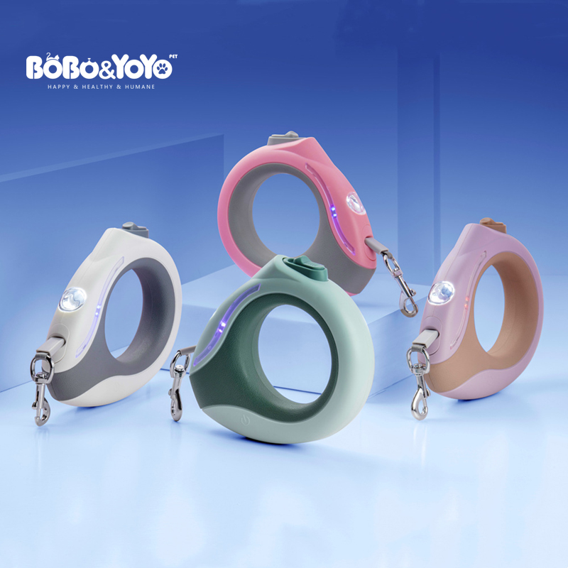 New Adjustable Rechargeable Flashlight USB Charging Lead Pet Dog Outdoor Leash With Lights (1)